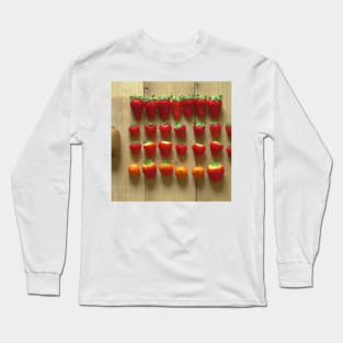 The size chart strawberry yummy Long Sleeve T-Shirt